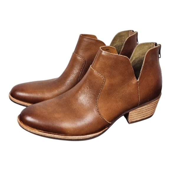 KORK-EASE Skye Brown Leather Ankle Boots Size 9 - Picture 3 of 7